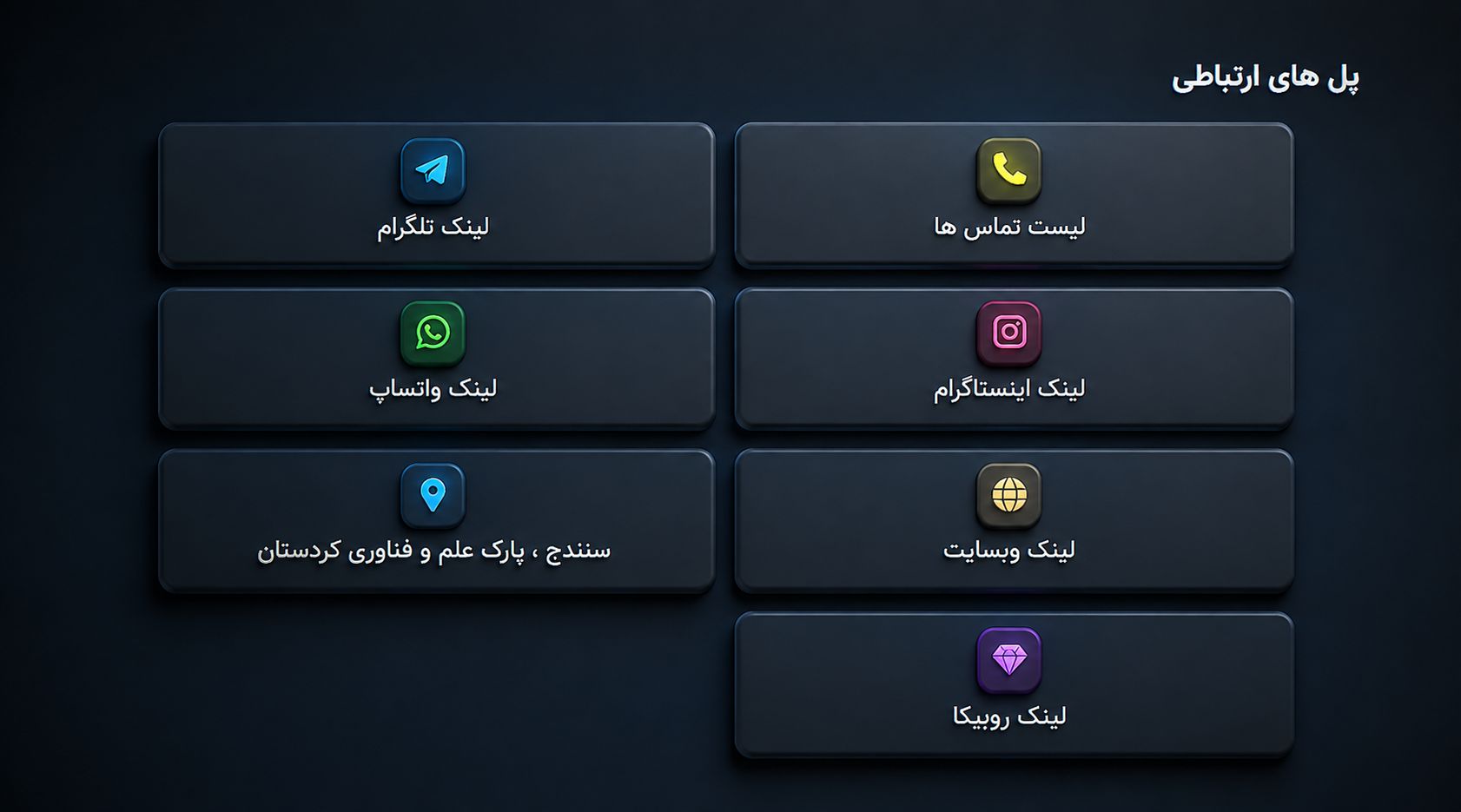 لینک ارتباط سایت شخصی